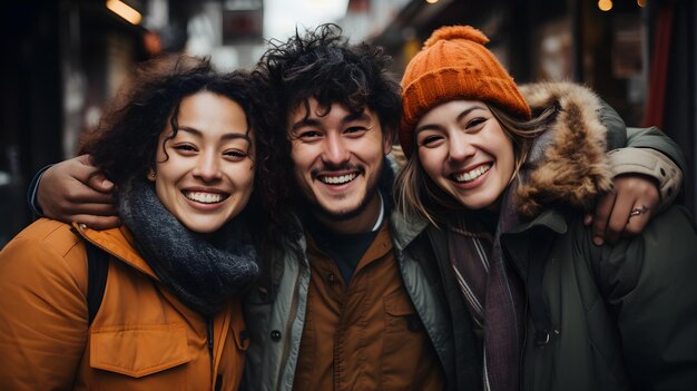 Schöne Freundschaft verschiedener Ethnien