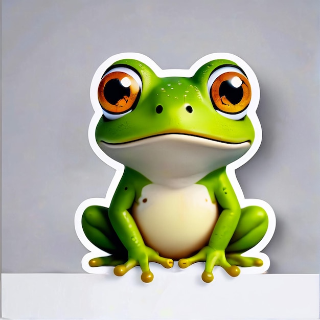 Schöne Froschensticker 3D-Cartoon-Frosche-Illustrations-Sticker für Kinder Schöne Aufkleber