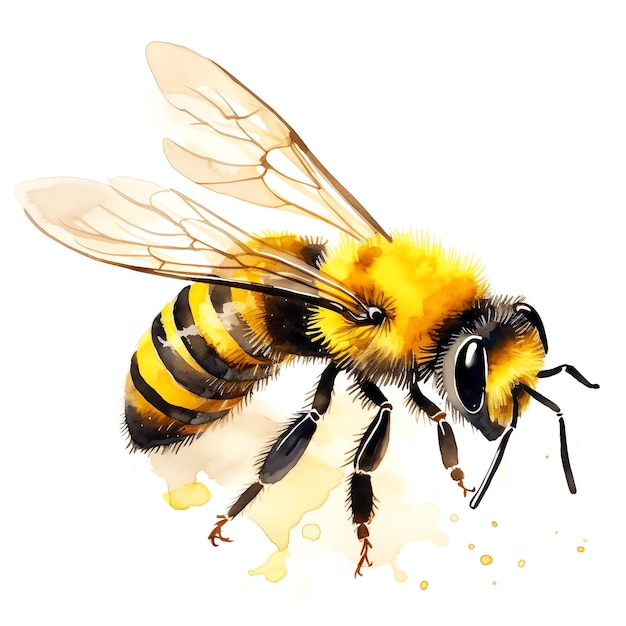 schöne gelbe Bienen-Clipart-Illustration