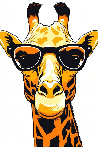 Schöne Giraffen mit Sonnenbrille Vektor