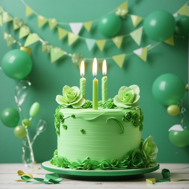 Schöne grüne Alles Gute zum Geburtstag-Vorlage