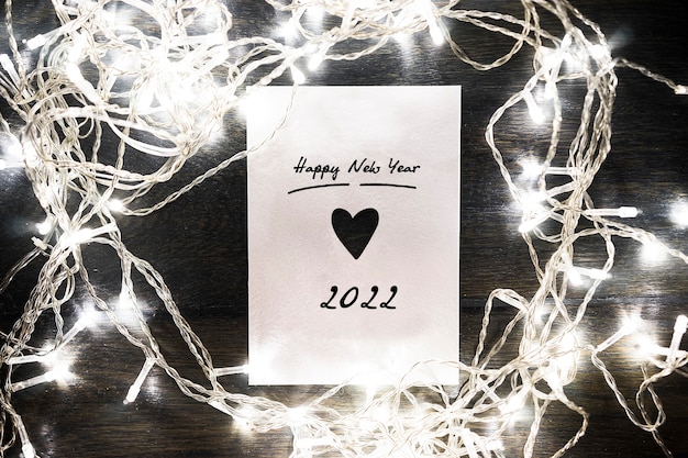 Schöne Grußkarte Frohes Neues Jahr 2022 Schöne Feiertags-Webbanner