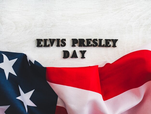 Schöne Grußkarte für Elvis Presley Day