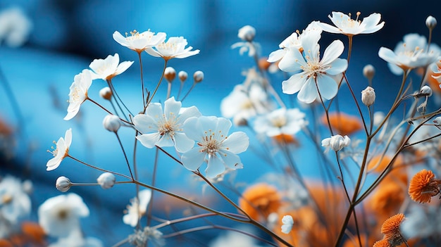 Schöne Gypsophila-Blüten auf farbigem Hintergrund Hintergrund HD-Illustrationen