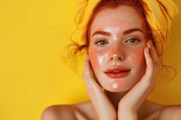 Schöne Haut Frau Gesicht gesunde Schönheit Hautpflege weibliches Modell