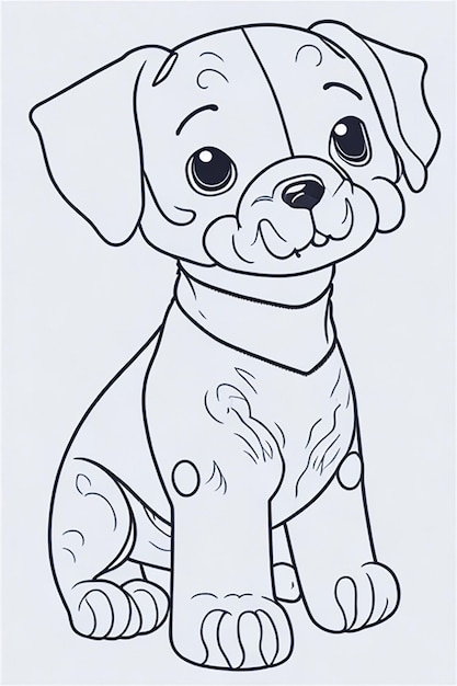 Foto schöne hunde-illustrations-farbbuch für kinder