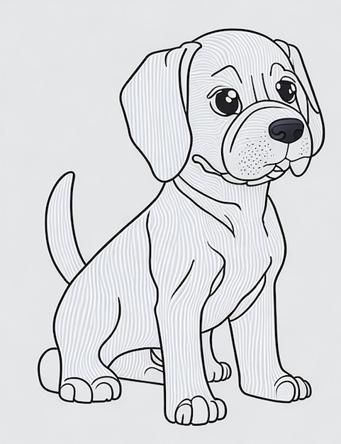 Schöne Hunde-Illustrations-Farbbuch für Kinder