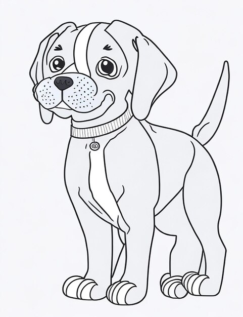 Schöne Hunde-Illustrations-Farbbuch für Kinder