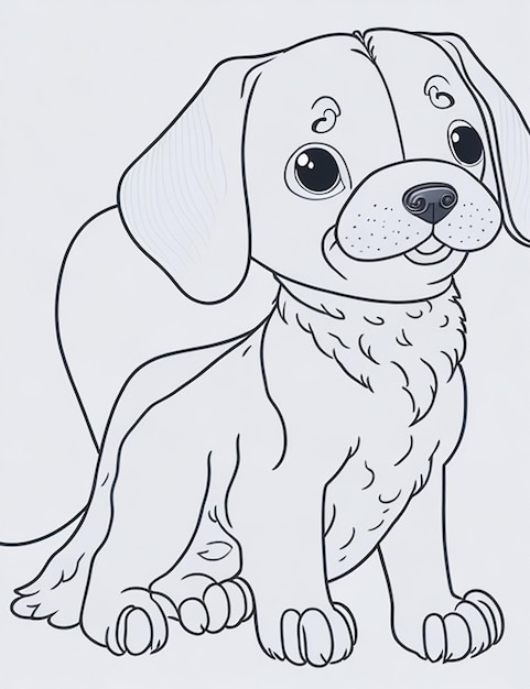 Schöne Hunde-Illustrations-Farbbuch für Kinder