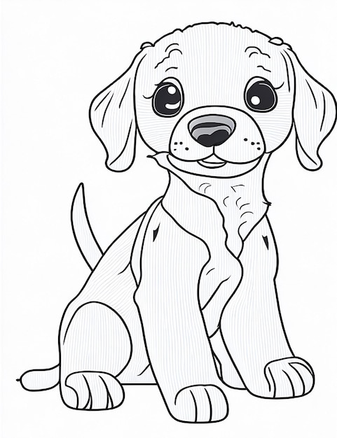 Schöne Hunde-Illustrations-Farbbuch für Kinder