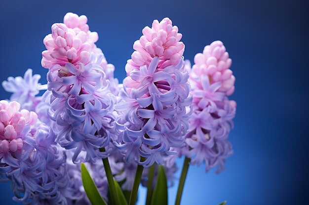 Schöne Hyazinthen im Garten Frühlingsblumen