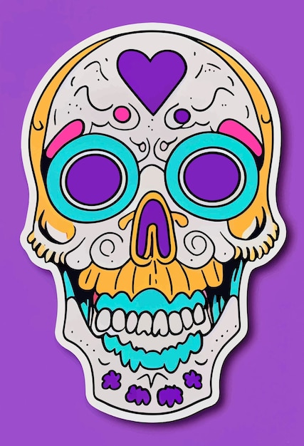 Schöne Illustration des Tages der Toten, mexikanische Tradition. bunter tag des toten bildes.
