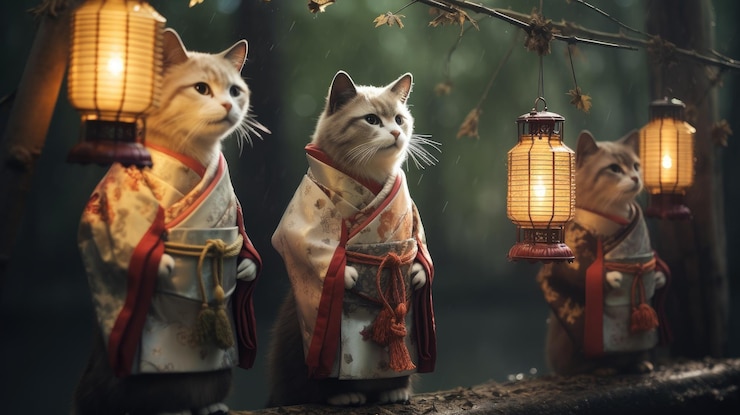 Foto schöne katzen-cartoon