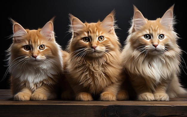 Schöne Katzen im Hintergrund am Weltkatzentag