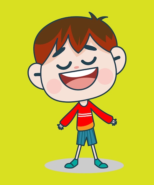 Schöne kleine Kinder-Charakter-Vektor-Illustrations-Designp