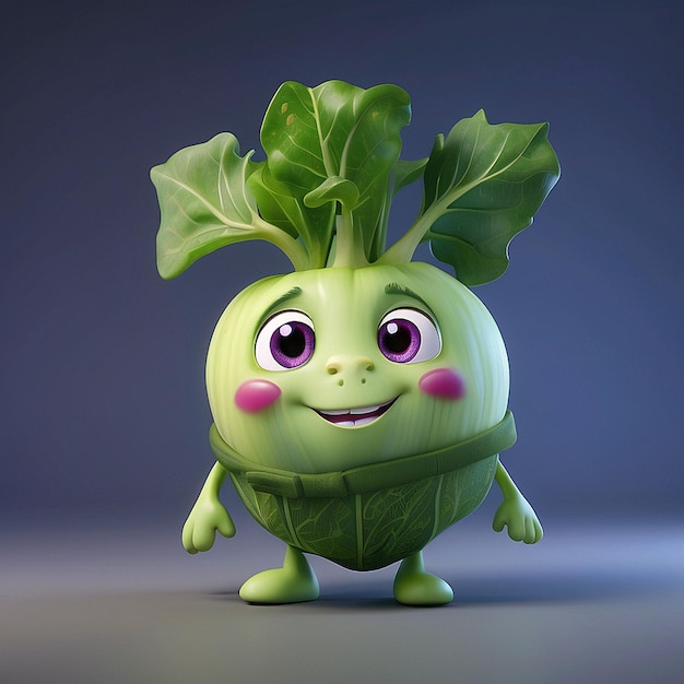 Schöne Kohlrabi-Figur