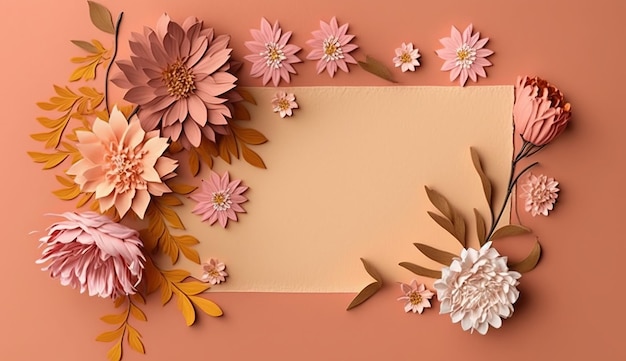 Schöne Komposition von Frühlingsblumen zum Muttertag mit Kopierplatz für Text Generative ai