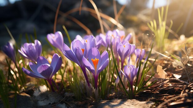 Schöne Krokusblumen