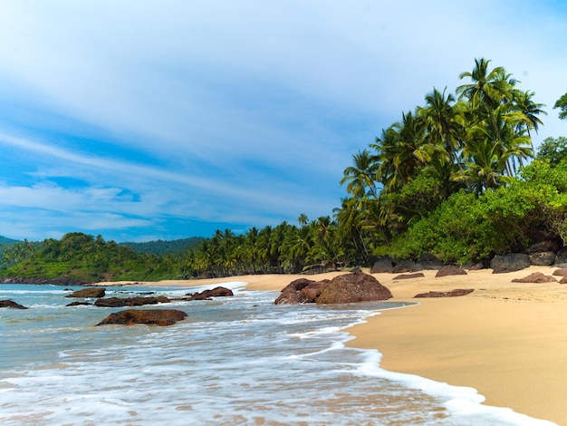 Schöne Küste in Goa Indien