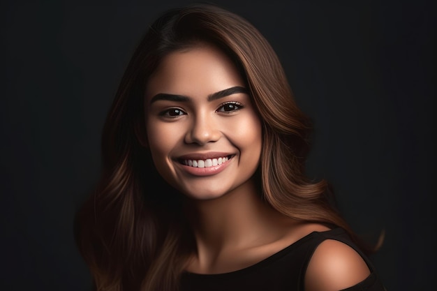 Schöne lächelnde hispanische junge Frauen posieren