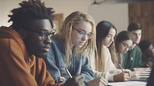 Schöne lächelnde Studentin