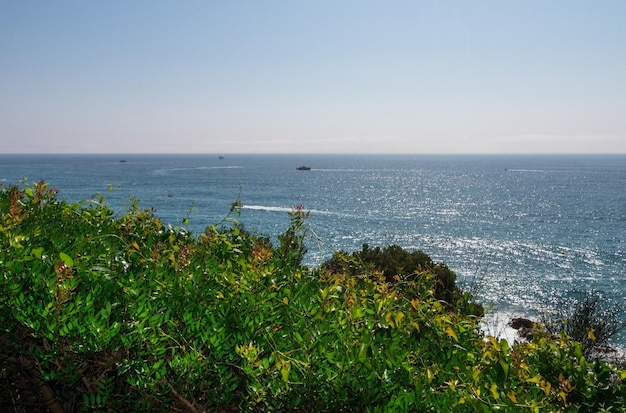 Schöne Landschaft Blick auf das Mittelmeer in Lloret de Mar Katalonien