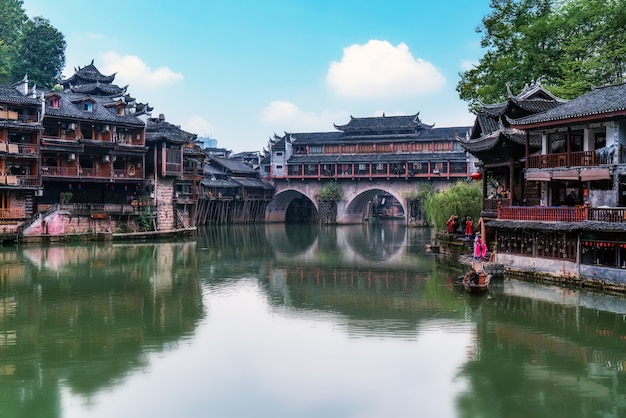 Schöne Landschaft der antiken Stadt Fenghuang