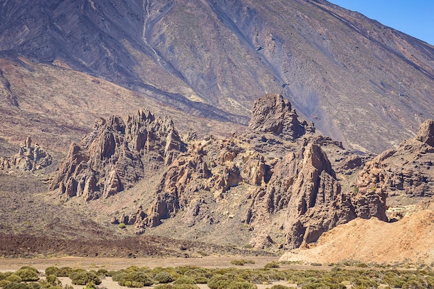 Schöne Landschaft des Nationalparks Teide Teneriffa Kanarische Insel Spanien