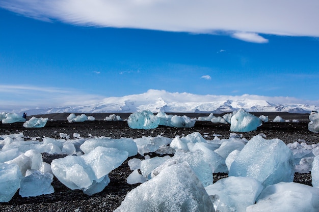 Schöne Landschaft in Island Erstaunliche Eisnatur