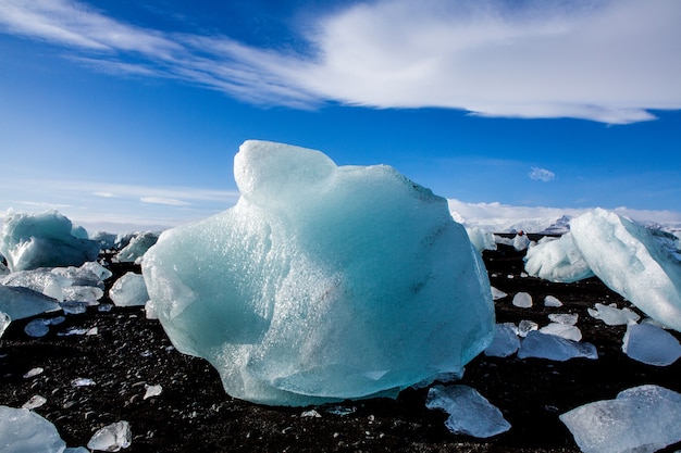 Schöne Landschaft in Island Erstaunliche Eisnatur