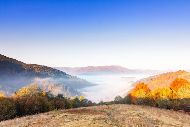 Schöne Landschaft mit Hügeln und Bergen