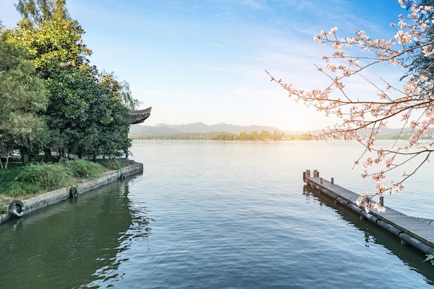 Schöne Landschaft und Landschaft in Westsee, Hangzhou