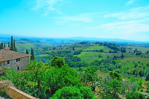 Schöne Landschaft von San Gimignano Umgebung Italien