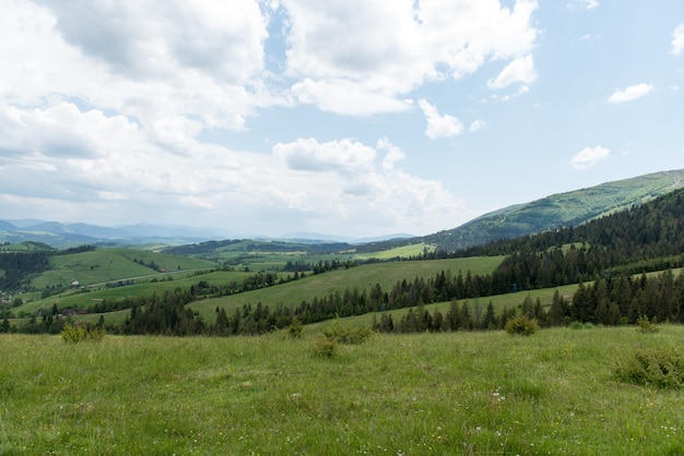 Schöne Landschaften der ukrainischen Karpaten