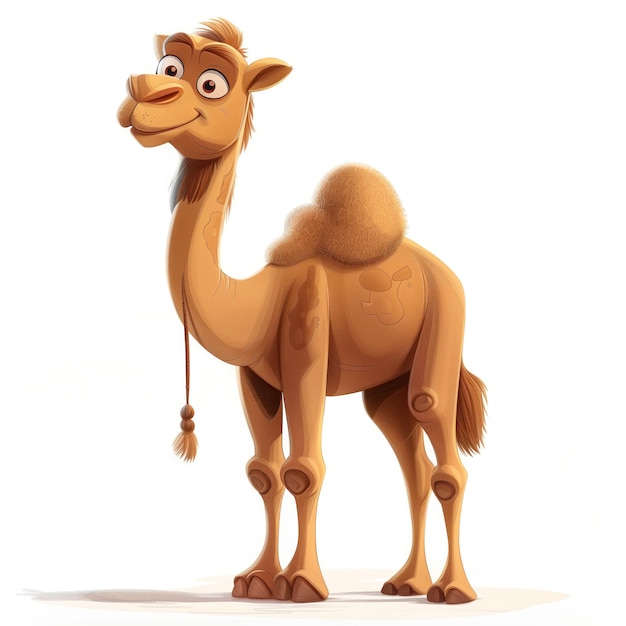 Foto schöne, lustige cartoon-kamel-illustration für kinderbuch generative ki