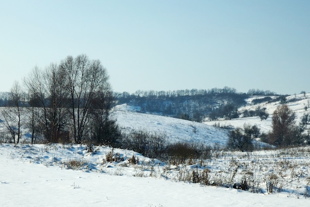 Schöne malerische Winterlandschaft