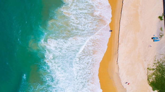 Schöne Meer Sommerlandschaft Wellen Meer Wasseroberfläche Hochwertige Meer Draufsicht Vogelperspektive Ozean Meer Meereswellen Hintergrund