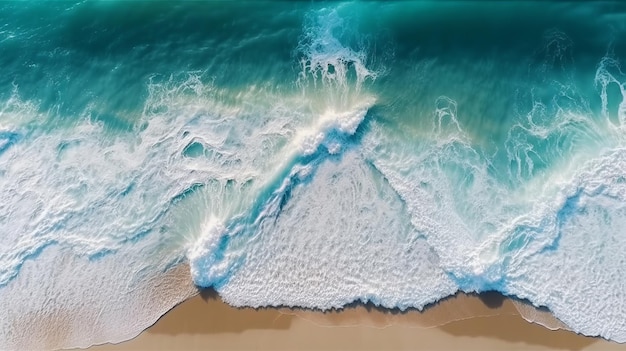 Schöne Meereswellen, Strandhintergrund, tolles Design für jeden Zweck, Reisehintergrund, Sommerurlaub, tropischer Strand