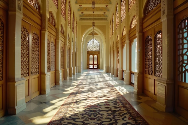 Schöne Moschee-Halle im islamischen Stil
