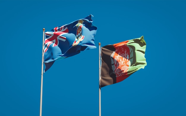 Schöne Nationalflaggen von Afghanistan und Cayman Islands