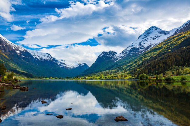 Schöne Natur Norwegen Naturlandschaft.