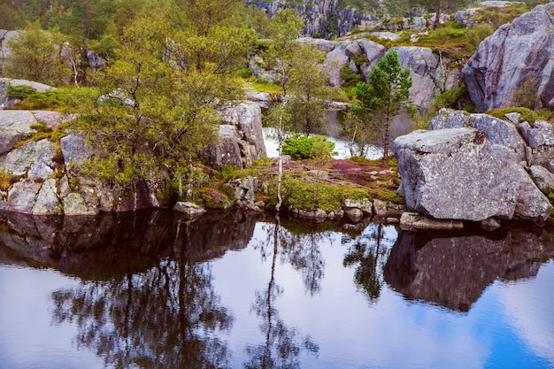 Schöne Naturlandschaft in Norwegen. Erstaunliche wilde Natur in Europa.