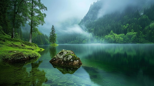 Schöne Naturlandschaft mit Tapetenansicht