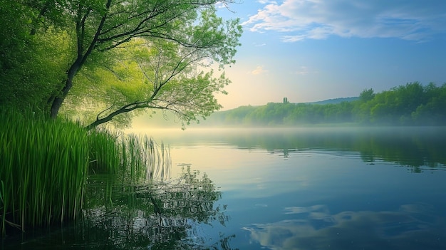 Schöne Naturlandschaft mit Tapetenansicht