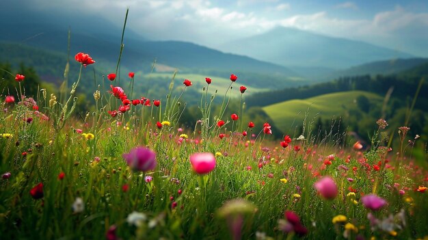 Foto schöne naturlandschaft mit tapetenansicht