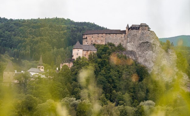 Schöne Orava-Burg in Oravsky Podzamok in der Slowakei Orava-Region Slowakei-Landschaft Reisekonzept