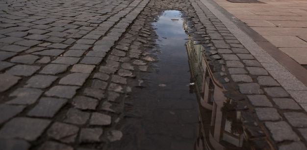 Foto schöne ostreet in der altstadt chernivtsi in ukrana