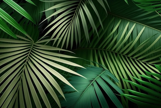 Schöne Palmblätter Hintergrund generative AI