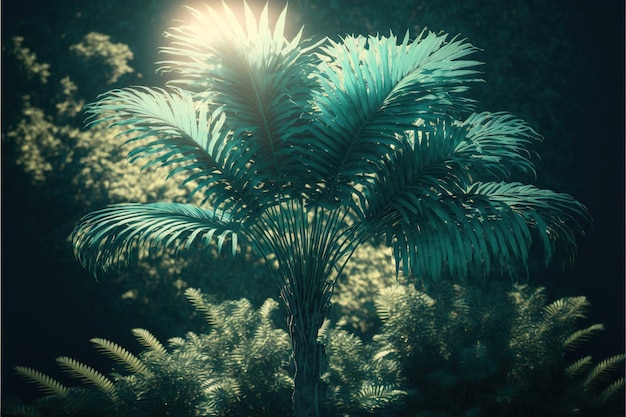 Schöne Palme Palmenwald-Dschungellandschaft
