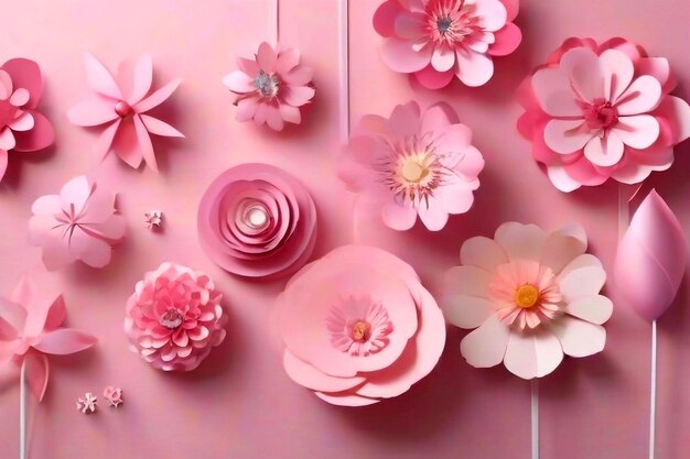 Schöne Papierblumen für den Frauentag